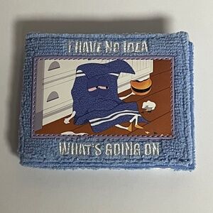 South Park Towlie Faux Leather Wallet Blue Fuzzy Outside New Money Holder 420